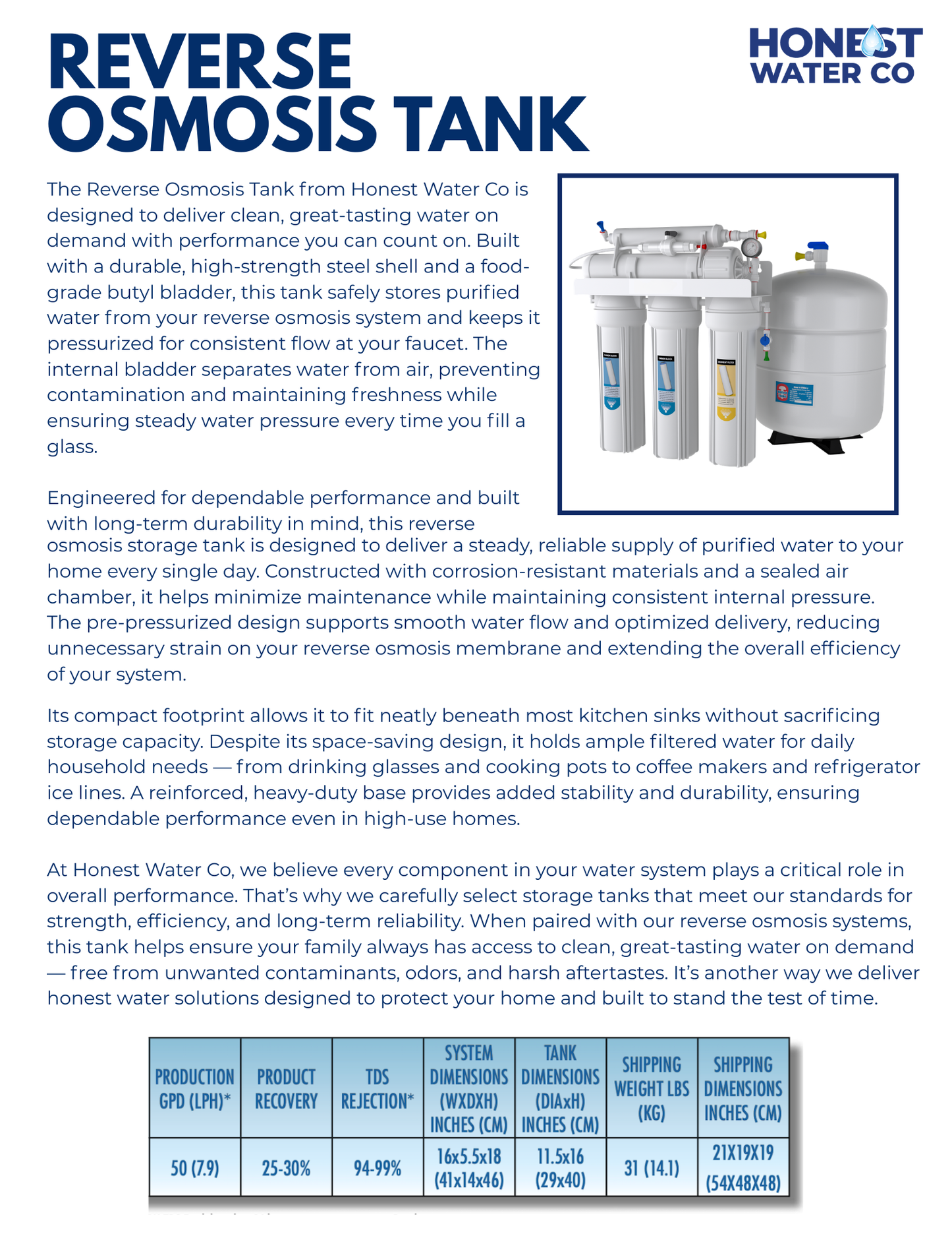 RO - 5 Stage Reverse Osmosis (Tank)